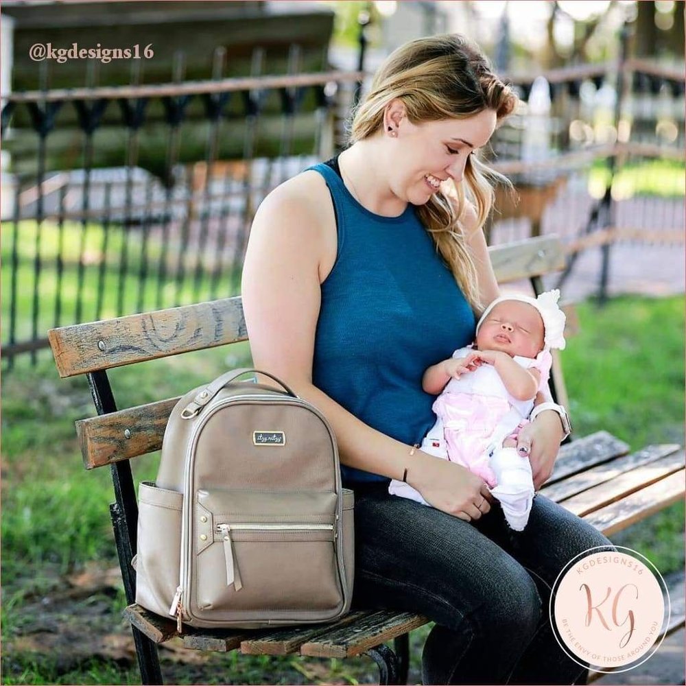 Itzy Ritzy Taupe Mini Backpack Diaper Bag